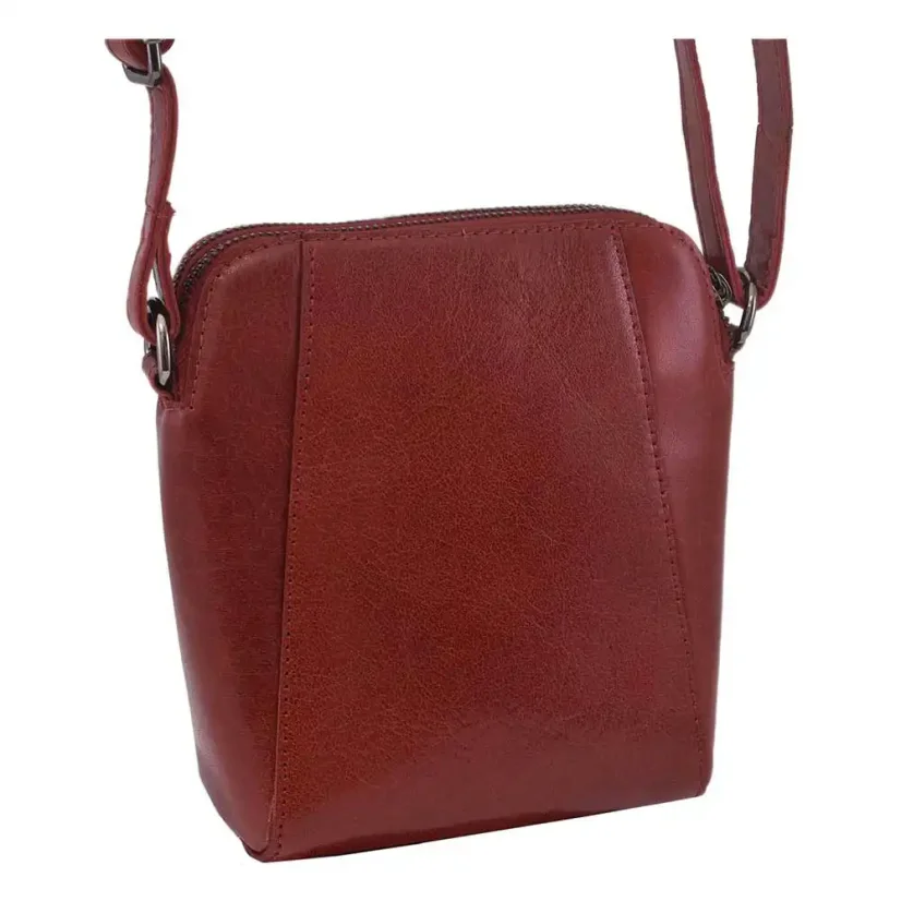 Dámska kožená kabelka Mercucio 250125 červená