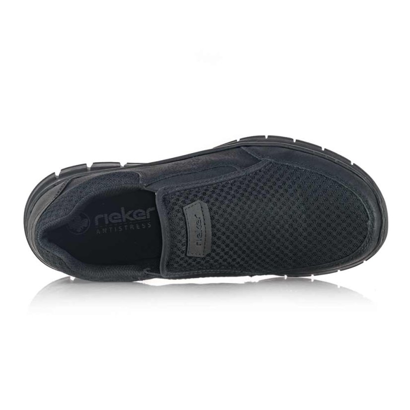 Pánske čierne mokasíny Rieker B7761-00