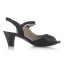 Dámske čierne kožené sandále Stefano 3820 38
