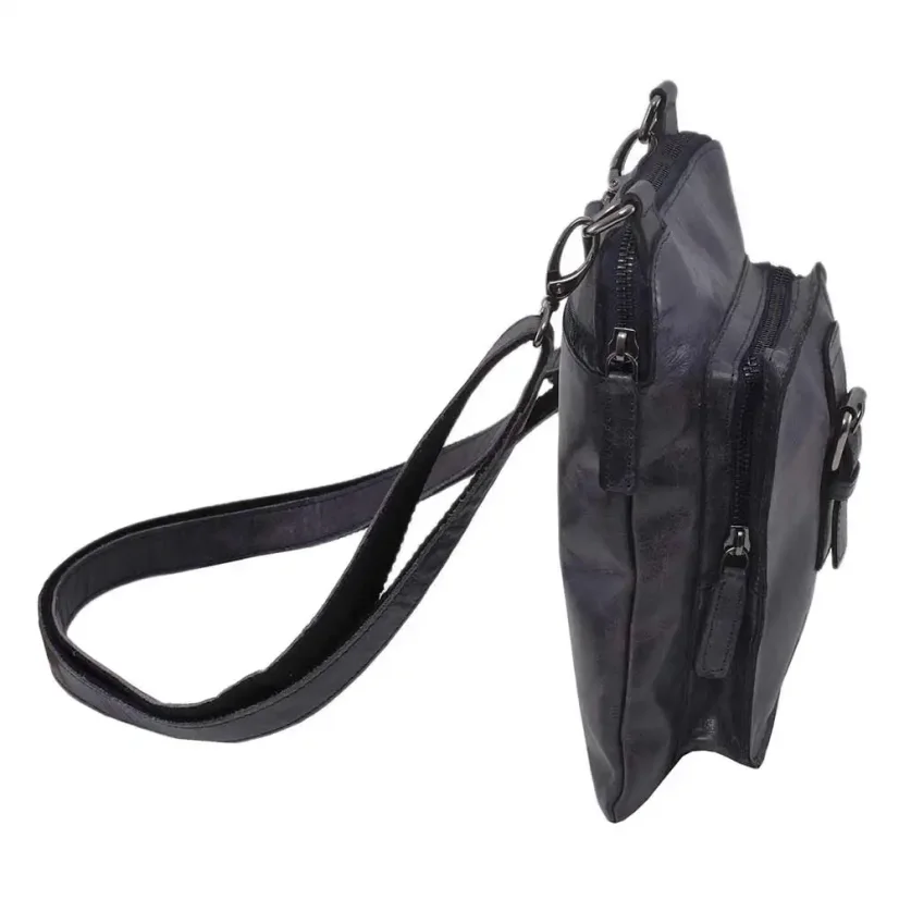 Pánska kožená taška cez rameno Mercucio 250862 modrá