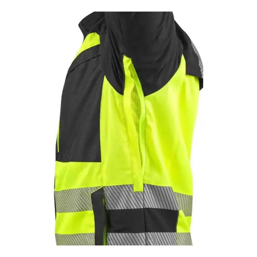 Pánska montérková blúza CXS NAOS čierna-žltá HV žltá, reflexné-pruhy