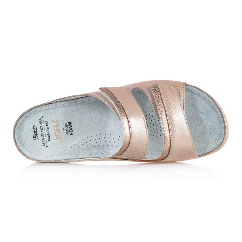 Zdravotné kožené šľapky Batz Rea peach mix 23