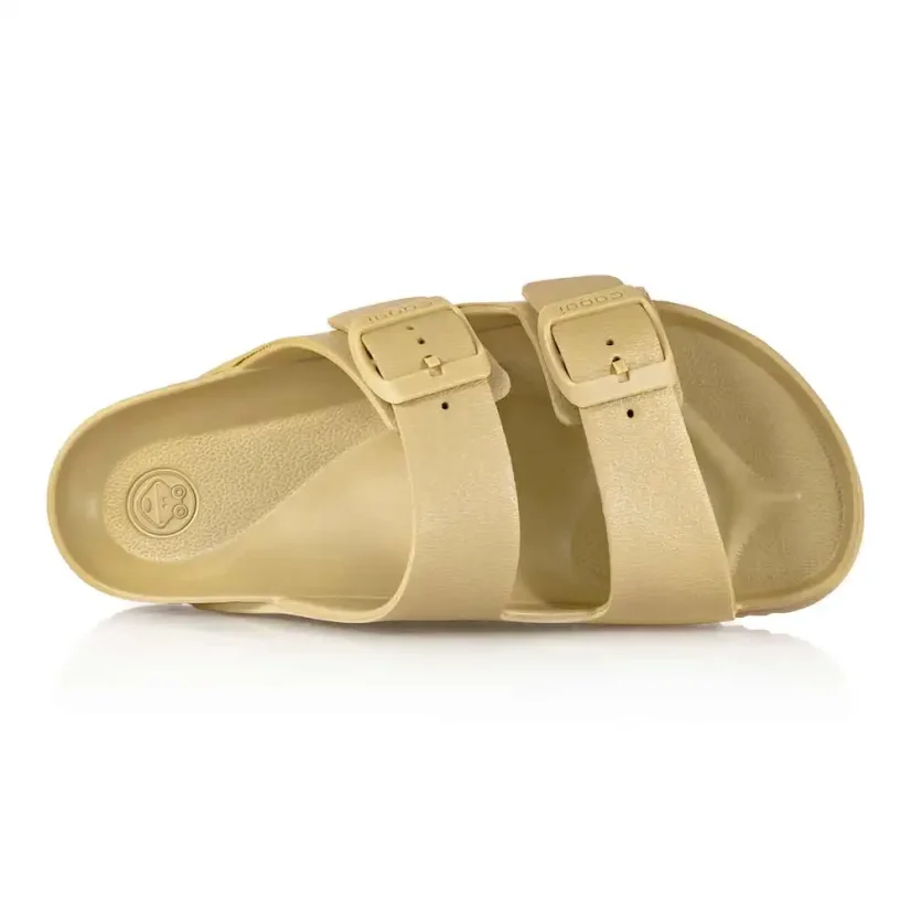 Dámske šľapky Coqui KONG golden beige shiny