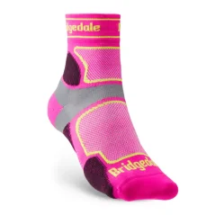 Dámske ponožky Bridgedale Trail Run UL T2 CS 3/4 crew pink