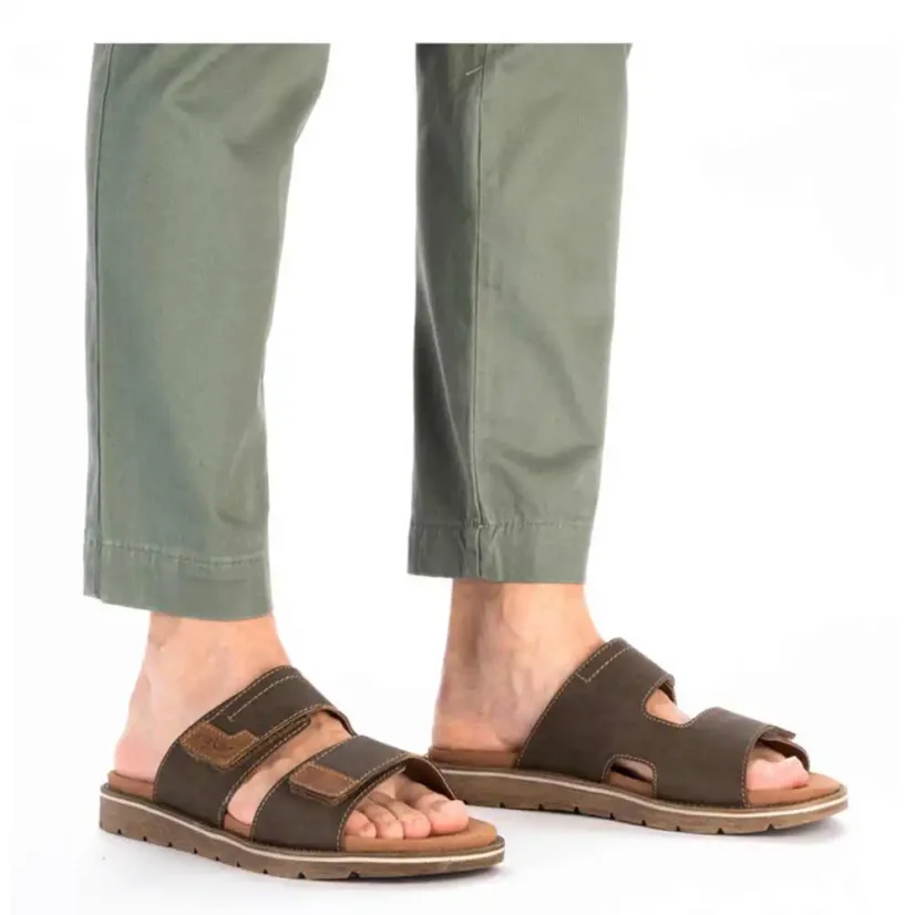 Pánske šľapky Rieker 24394-25 hnedé