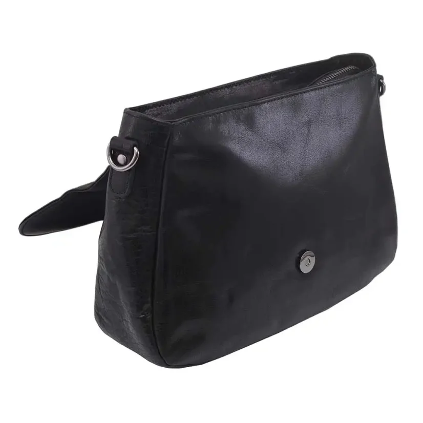 Dámska kožená kabelka Mercucio 250706 čierna