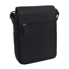 Pánska kožená taška cez rameno Mercucio 250906 čierna nappa