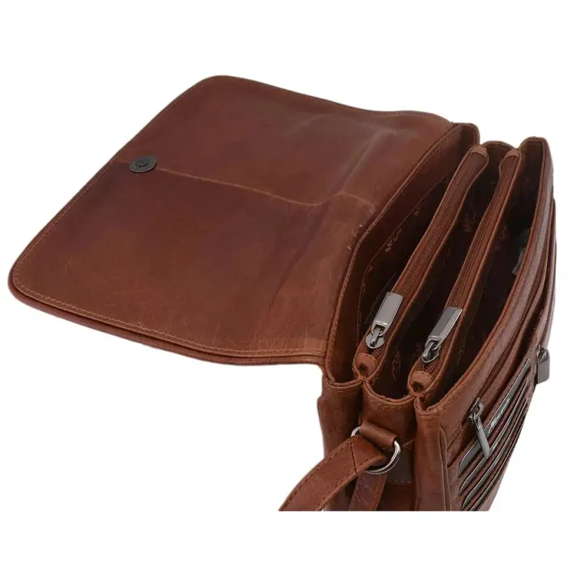 Dámska kožená kabelka Mercucio 250714 koňak