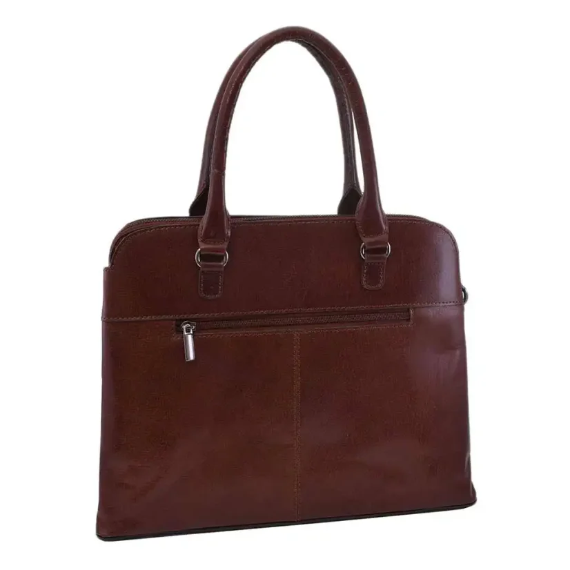 Dámska kožená kabelka Mercucio 250140 koňaková