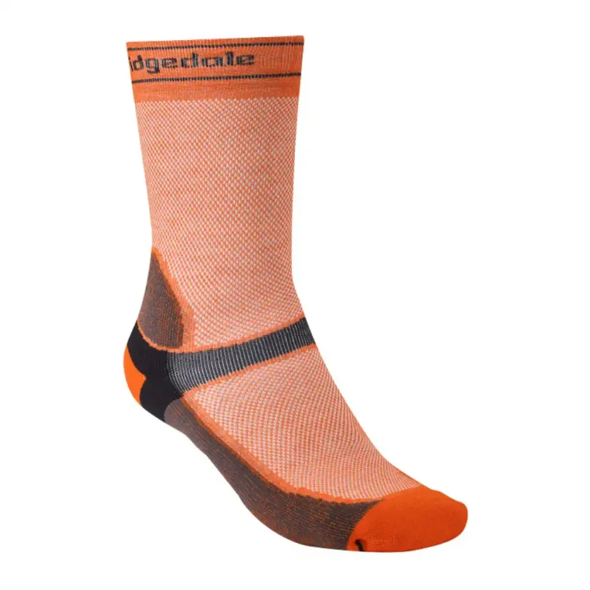 Pánske ponožky Bridgedale MTB Summer T2 CS Boot orange/grey