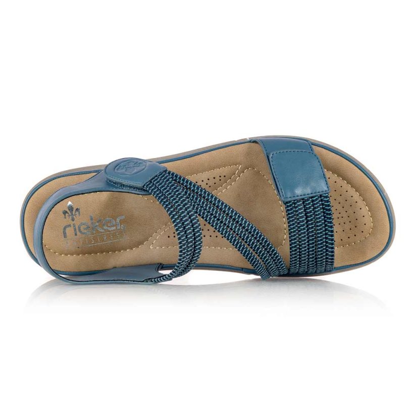 Dámske modré sandále Rieker V8873-14