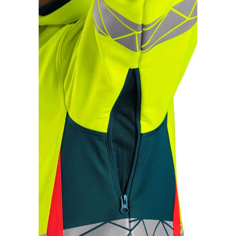 Reflexná bunda Canis CXS BEDFORD WINTER zimná softshell žlto-petrolejová