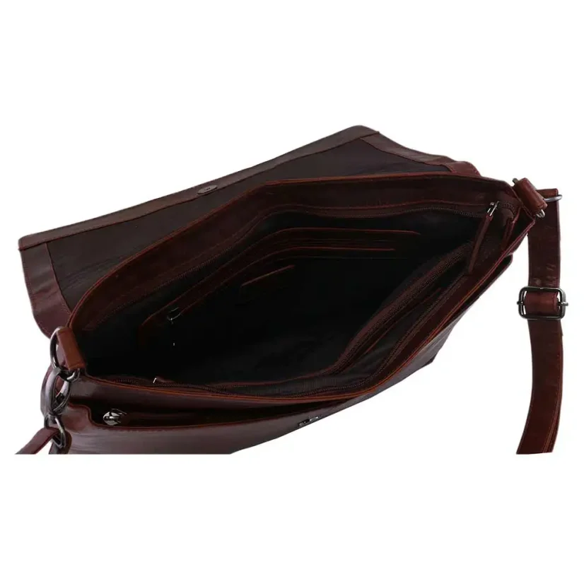 Dámska kožená kabelka Mercucio 390121 koňaková