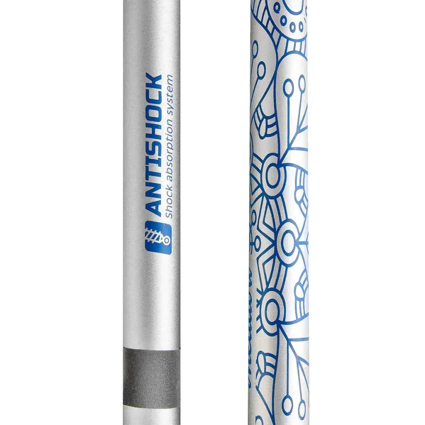 Nordic Walking palice Spokey MEADOW 2dielne strieborno-modré