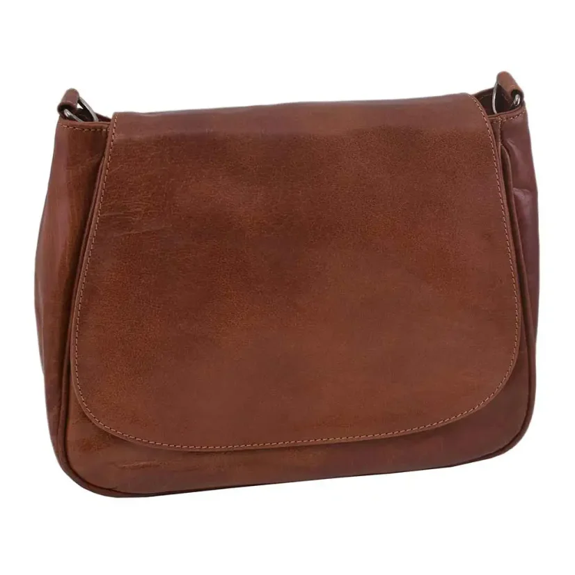 Dámska kožená kabelka Mercucio 250710 koňaková