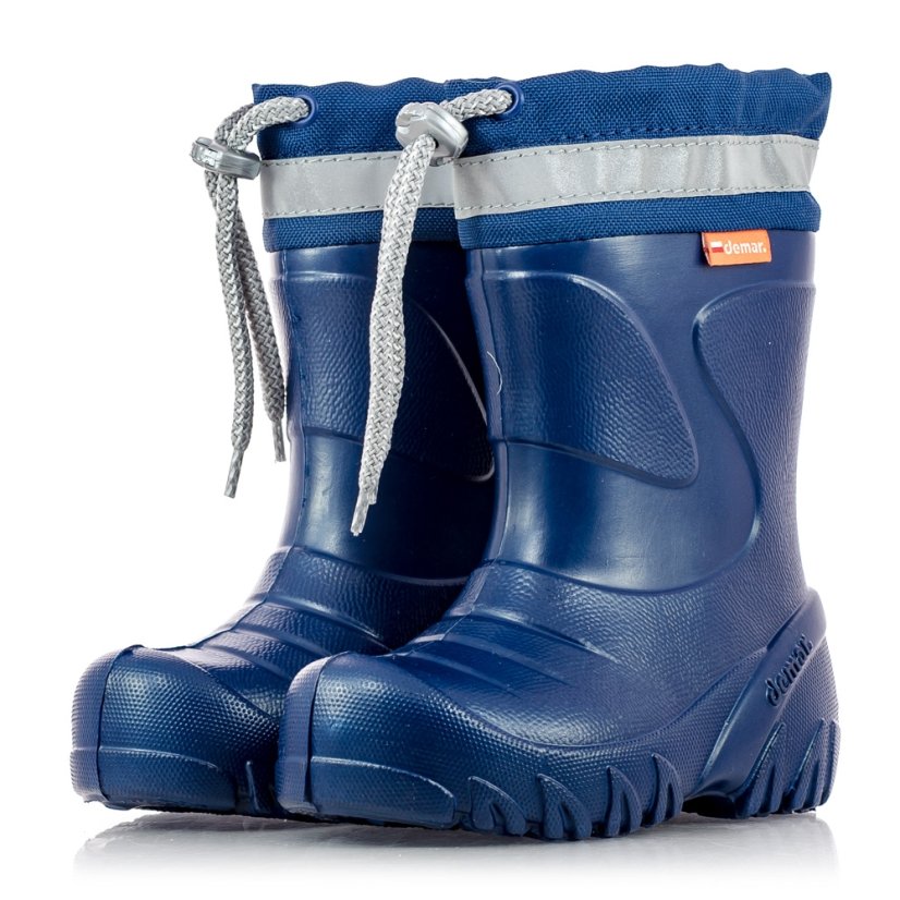 Detské snehule - gumáky s ovčinou Demar Mammut S 0300 blue