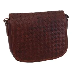 Dámska kožená kabelka Mercucio 390112 koňaková