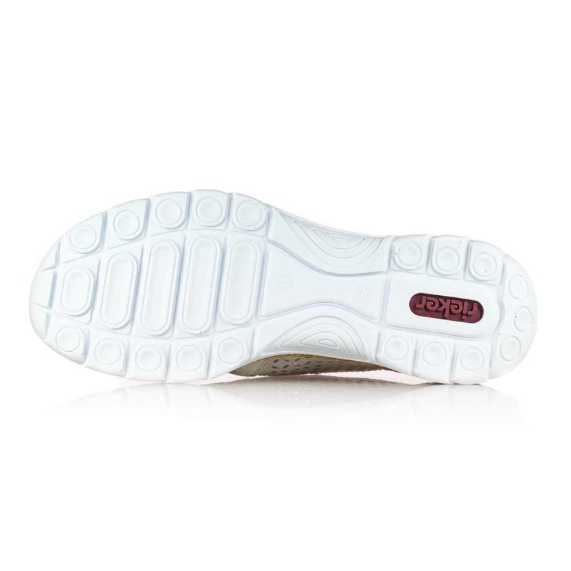 Dámske béžové kožené poltopánky Rieker N4251-60