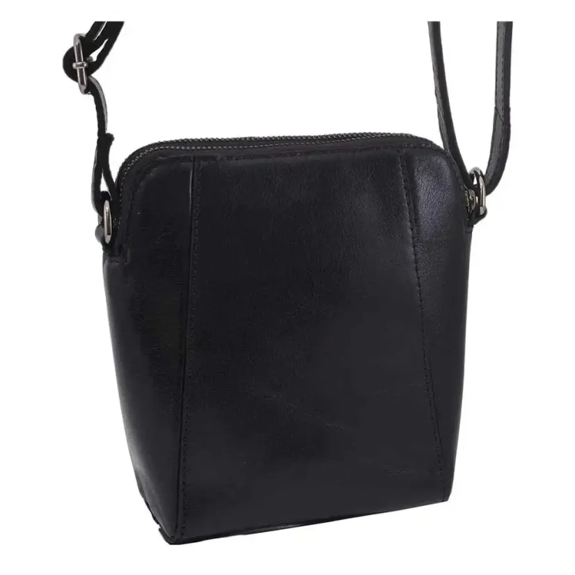 Dámska kožená kabelka Mercucio 250125 čierna