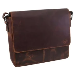 Pánska kožená taška cez rameno Mercucio 250911 tmavo hnedá hunter