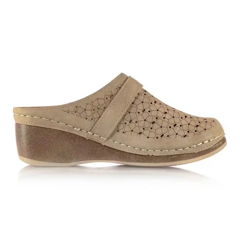 Dámske béžové šľapky Unisoft 23SD02-5770 beige