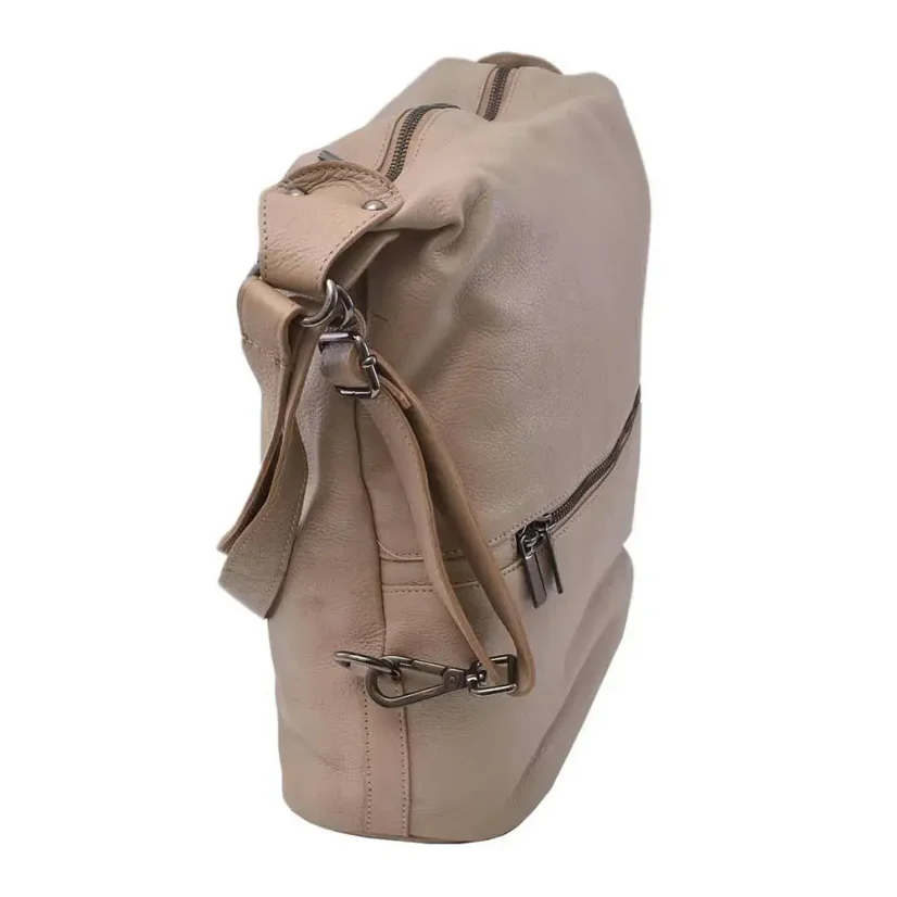 Dámska kožená kabelka Mercucio 250701 béžová