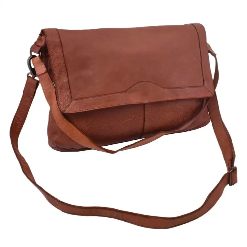 Dámska kožená kabelka Mercucio 270110 koňaková