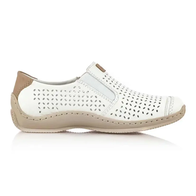 Dámske mokasíny Rieker L1792-80 biele