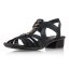 Dámske čierne sandále Rieker V6206-00
