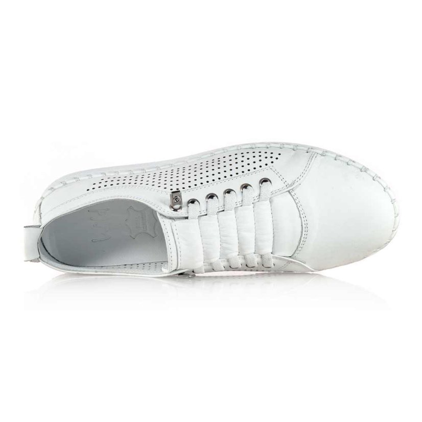 Dámske biele kožené poltopánky Wild 064 6019 A1 white