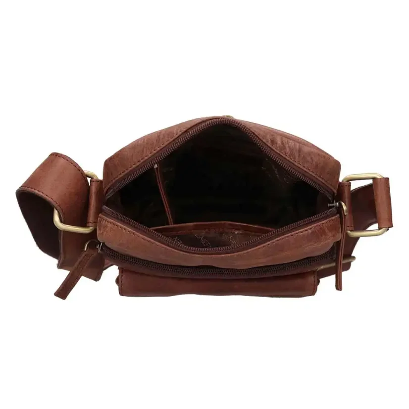 Kožená taška cez plece Lagen BLC-24-2642 hnedá