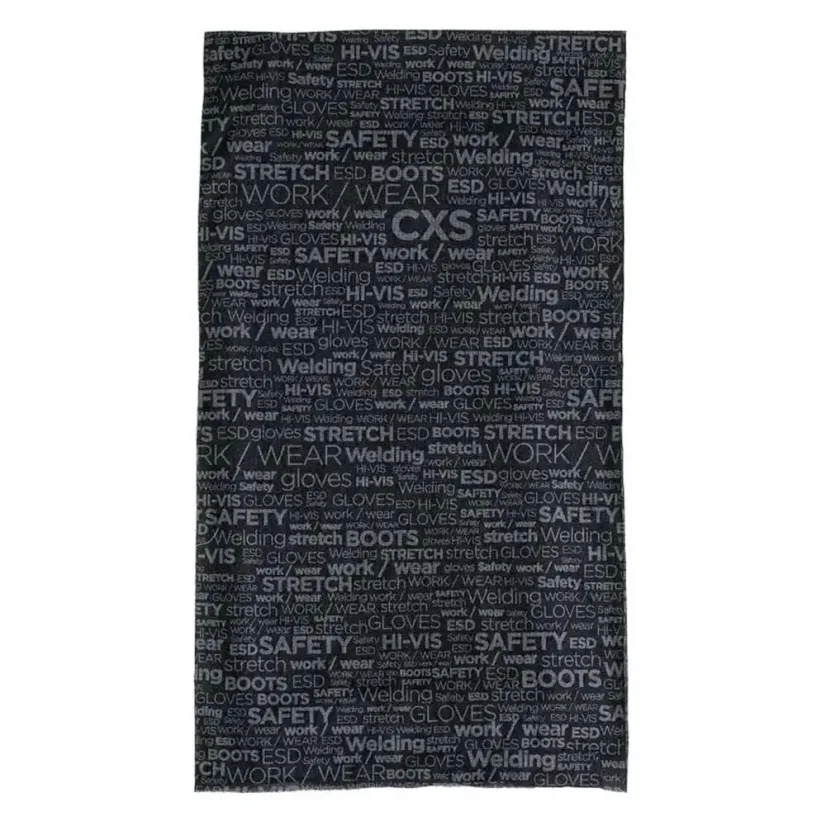 Multifunkčná šatka CXS DARREN potlač CXS logo čierna