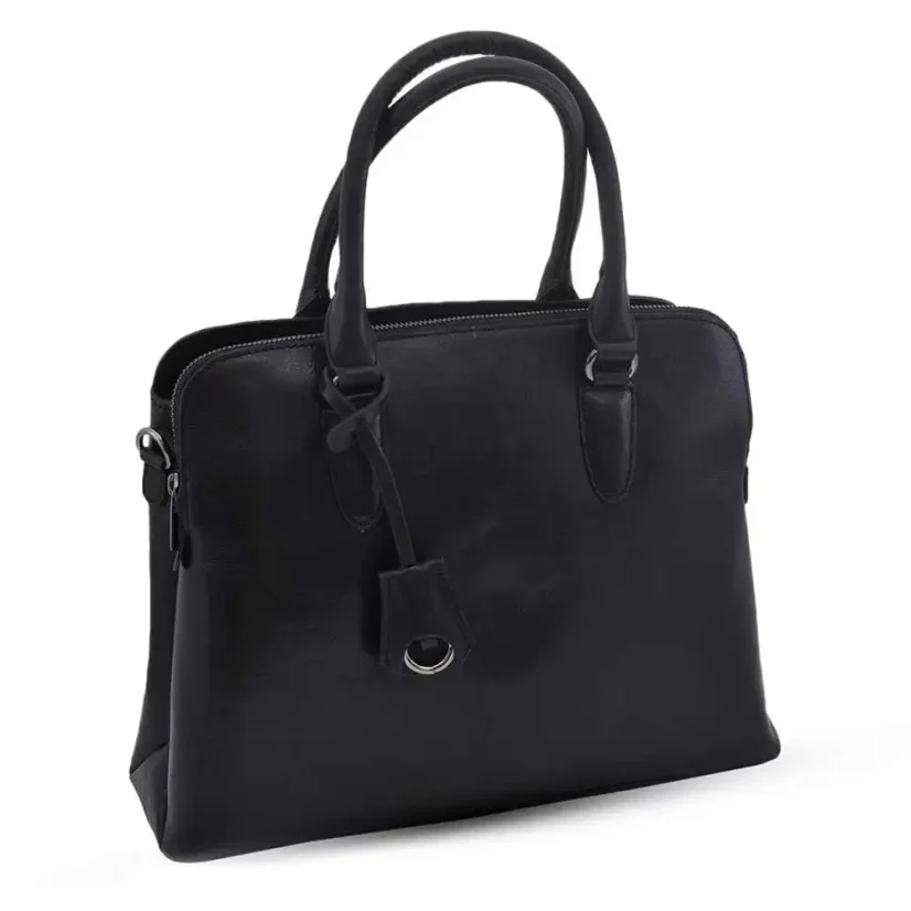 Dámska kožená kabelka Mercucio 250140 čierna