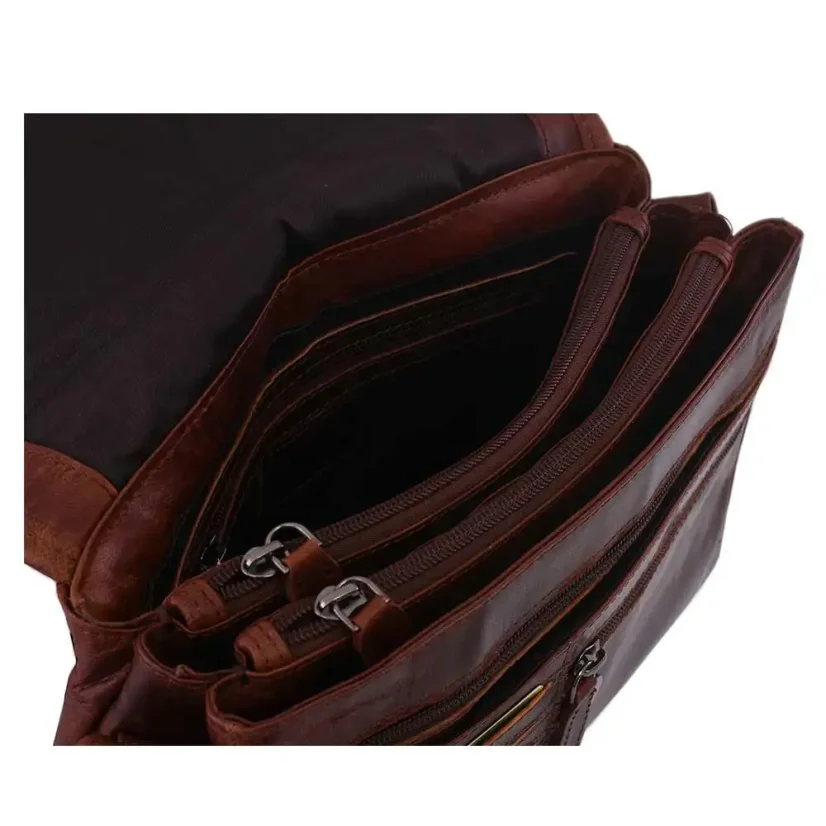 Dámska kožená kabelka Mercucio 390220 koňaková