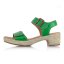 Dámske kožené zelené sandále Remonte D0N52-53