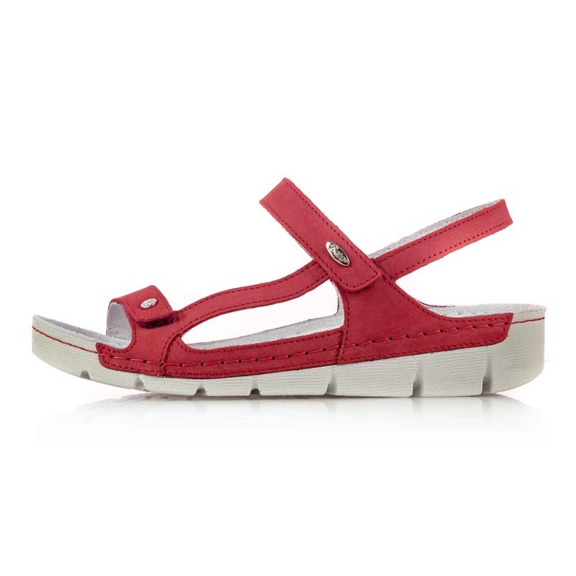 Dámske zdravotné kožené sandále Batz Terka red