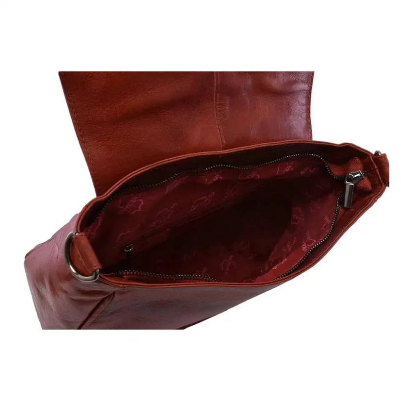 Dámska kožená kabelka Mercucio 250710 červená