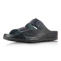 Pánske čierne zdravotné šľapky Batz Zeno black
