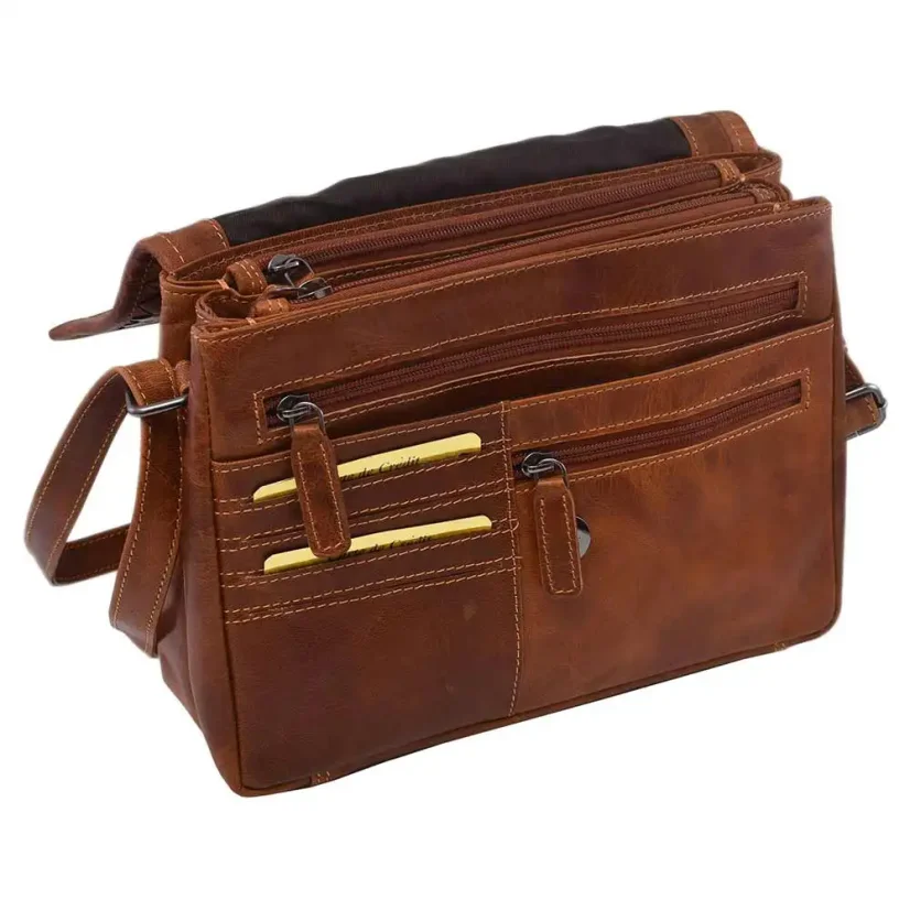 Dámska kožená kabelka Mercucio 390220 horčicová