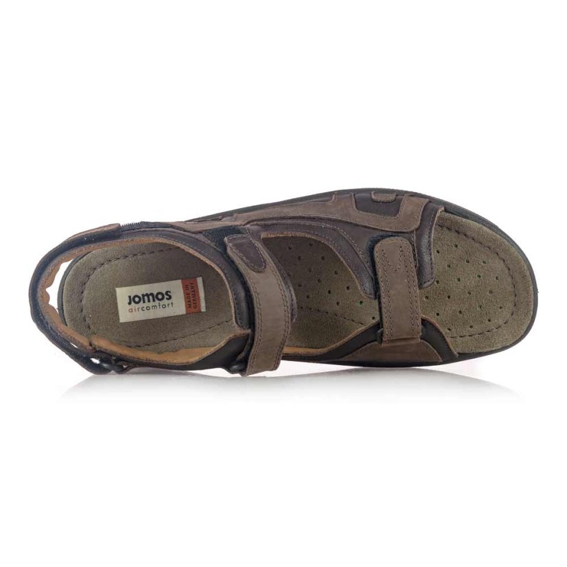 Pánske hnedé kožené sandále Jomos 505606 436 355