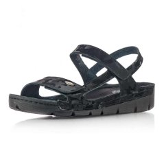 Dámske čierne zdravotné sandále Batz Miri black camouflage