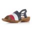 Dámske farebné sandále Rieker 608S3-33