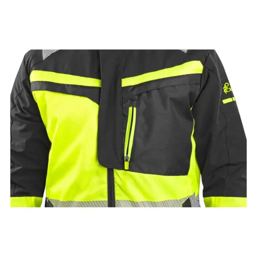 Pánska montérková blúza CXS NAOS čierna-žltá HV žltá, reflexné-pruhy