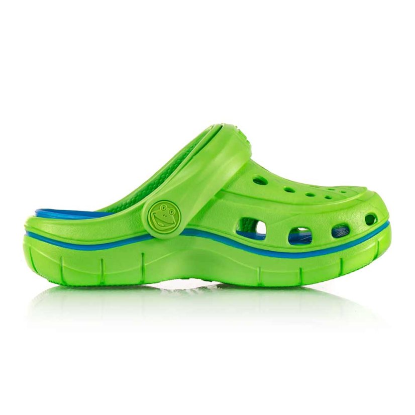 Detské zelené kroxy Coqui Jumper 6353-100-1447 lime - sea blue
