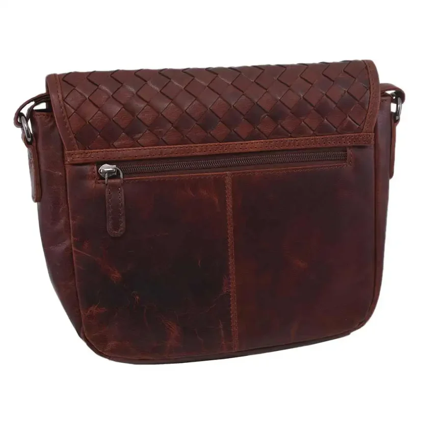 Dámska kožená kabelka Mercucio 390112 koňaková