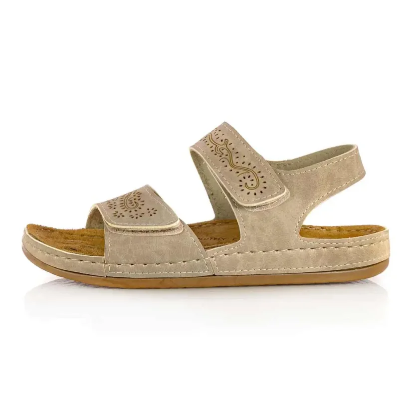 Dámske sandále MEDI LINE 5601 N3 béžové