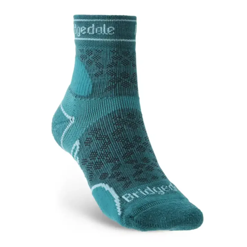 Dámske ponožky Bridgedale Trail Run LW T2 MS 3/4 crew teal