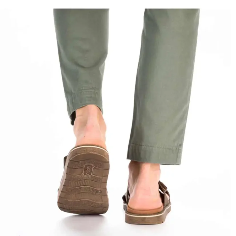 Pánske šľapky Rieker 24394-25 hnedé