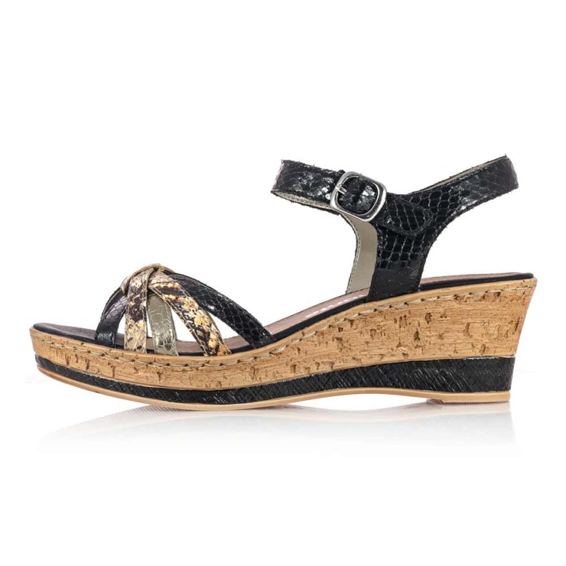 Dámske čierne sandále Remonte D4761-02
