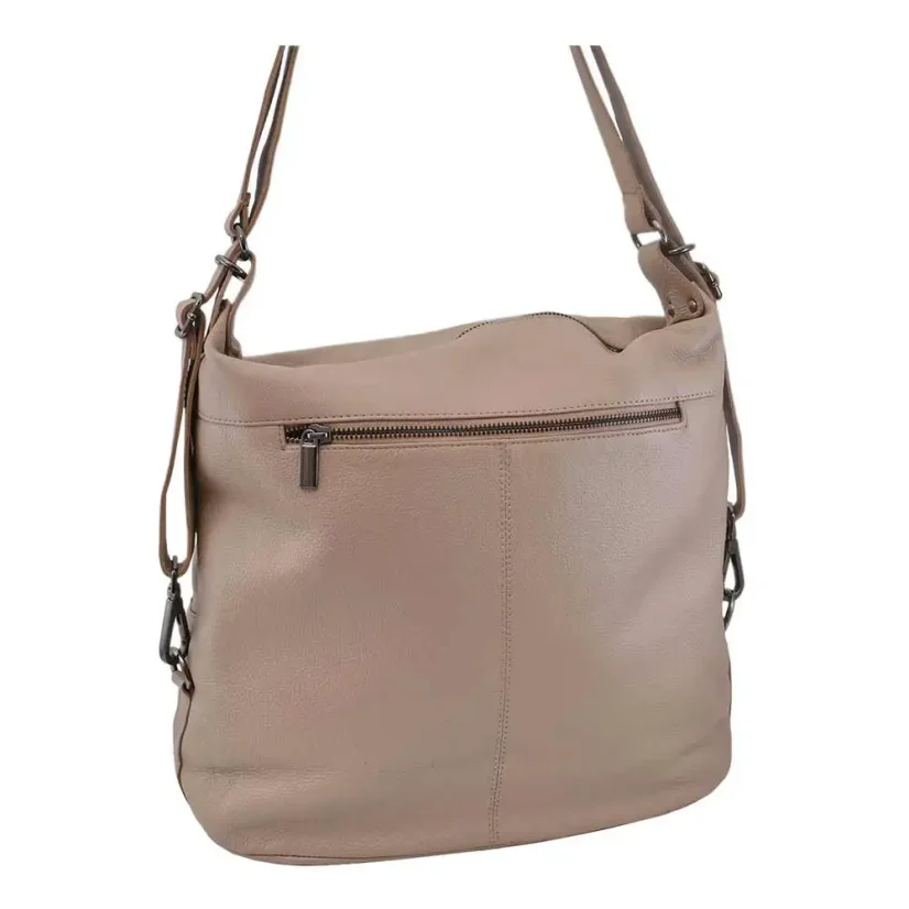 Dámska kožená kabelka Mercucio 250701 béžová